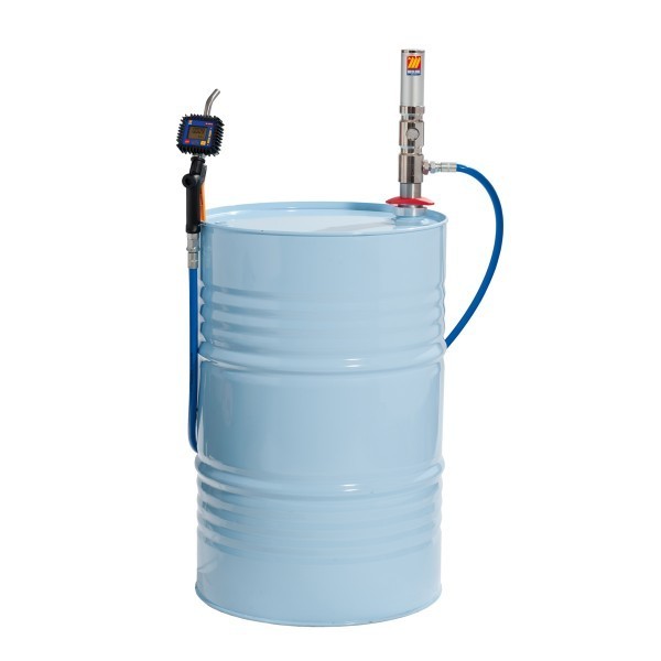 Faßmontierte Scheibenreinigeranlage für 180-220l Fässer, EDELSTAHL-Pumpe 1:1 mit 35l/min